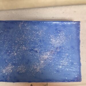 Handcrafted Blue Soap with Glitter